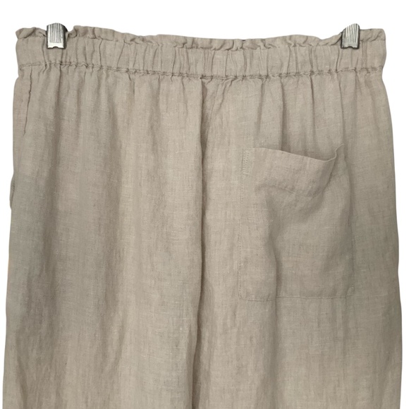 J Crew Flax Linen Soleil Pants Elastic Drawstring Waist SZ XS - Picture 7 of 13